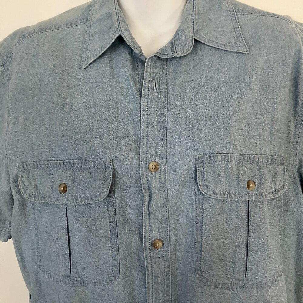Faded Glory Denim Button Front Top Size S - Picture 3 of 4